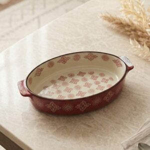 Porcelain oval tagine, size 28 cm