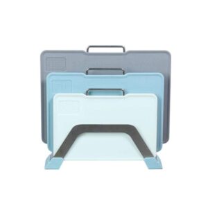 Cutting board set 3 pieces with PVC holder