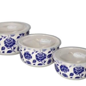 Quality Porcelain Food Container Set 3pcs